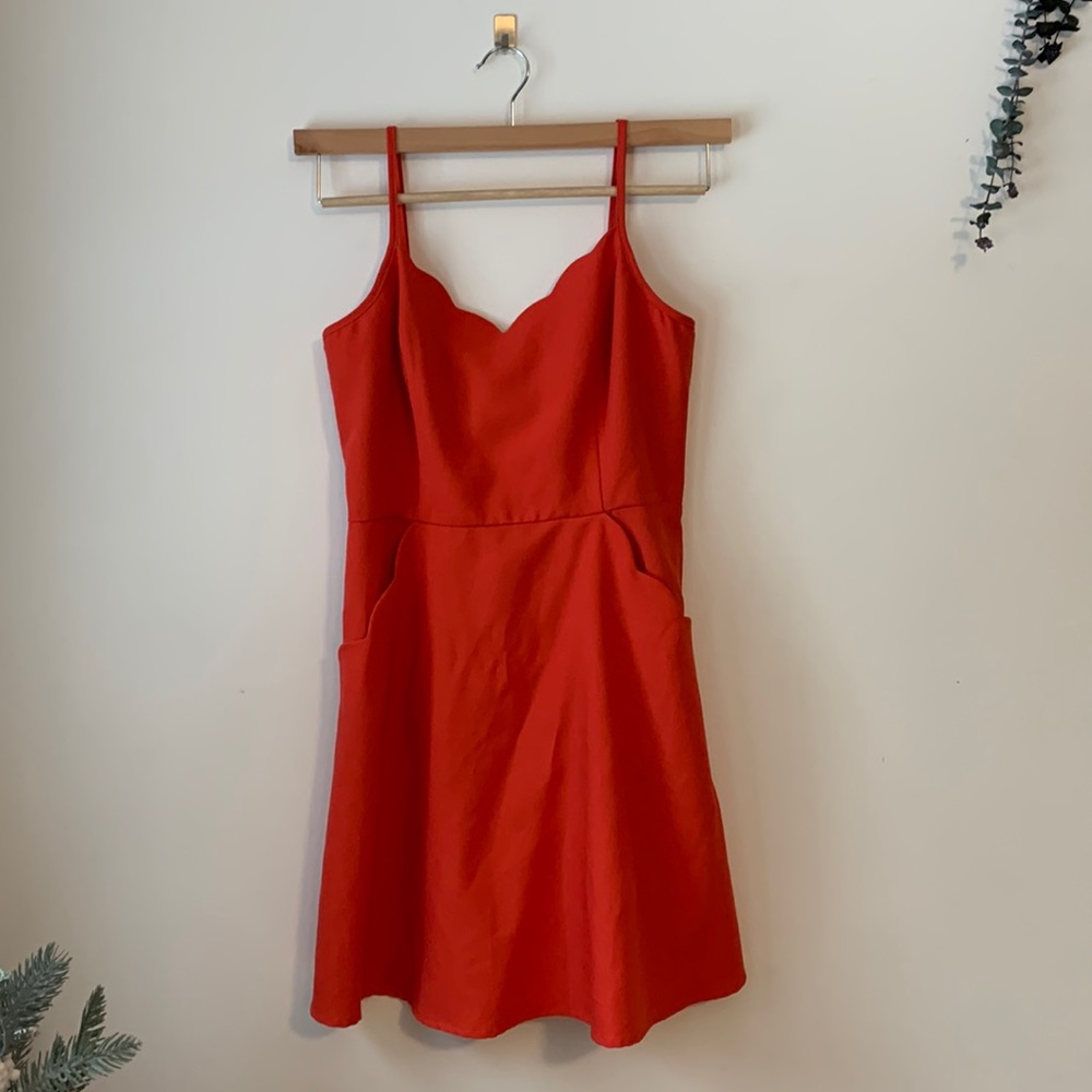 Market & Spruce Pixley Stitchfix Crissie Scallop Detail Dress